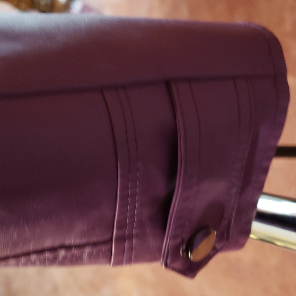 Women's Faux Leather Jacket in Violet. Purple Moto Jacket. NWT. XL.Express.Biker - Picture 8 of 9